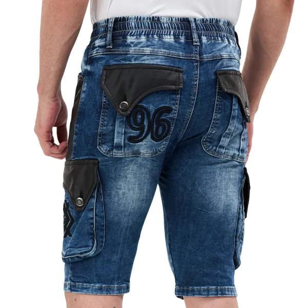 Cargo Side Pocket Denim Shorts