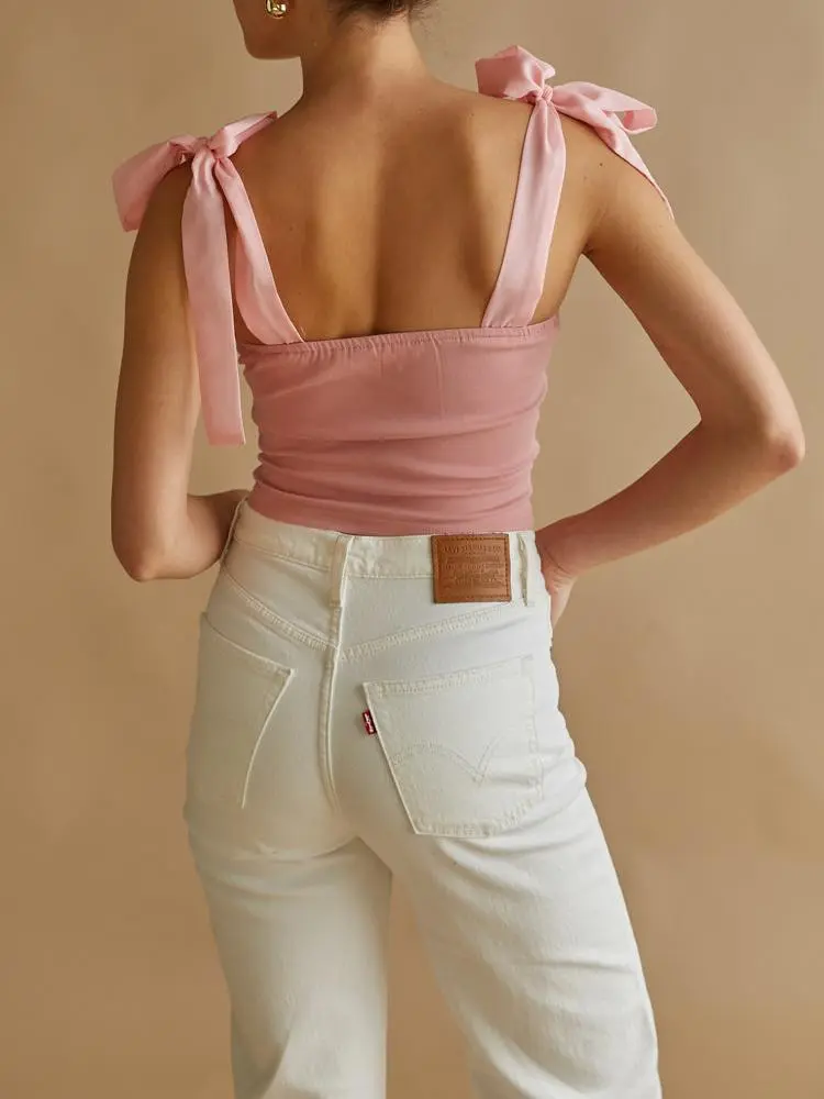 Bow Strap Corset Top
