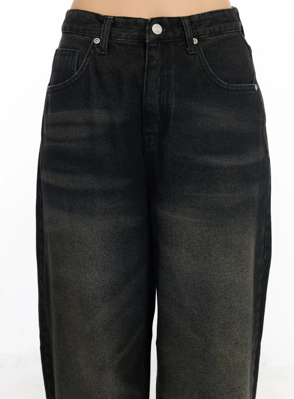 Cotton Vintage Wide-Leg Jeans