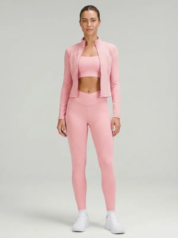 Utility Ribbed Texture Seamless Design Set Women's Three Piece Activewear Set