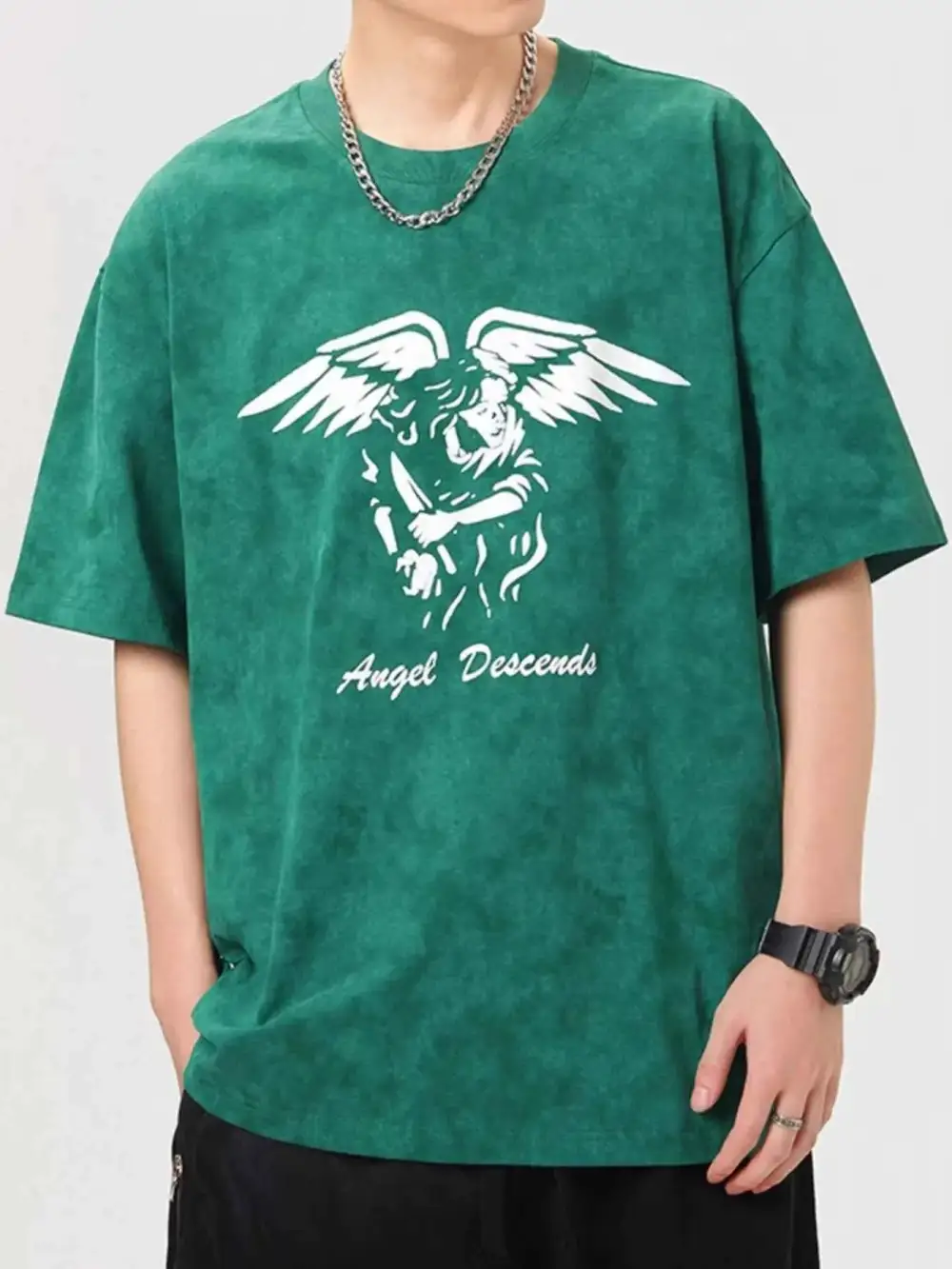Casual Graphic Round Neck Short Sleeve T-Shirt