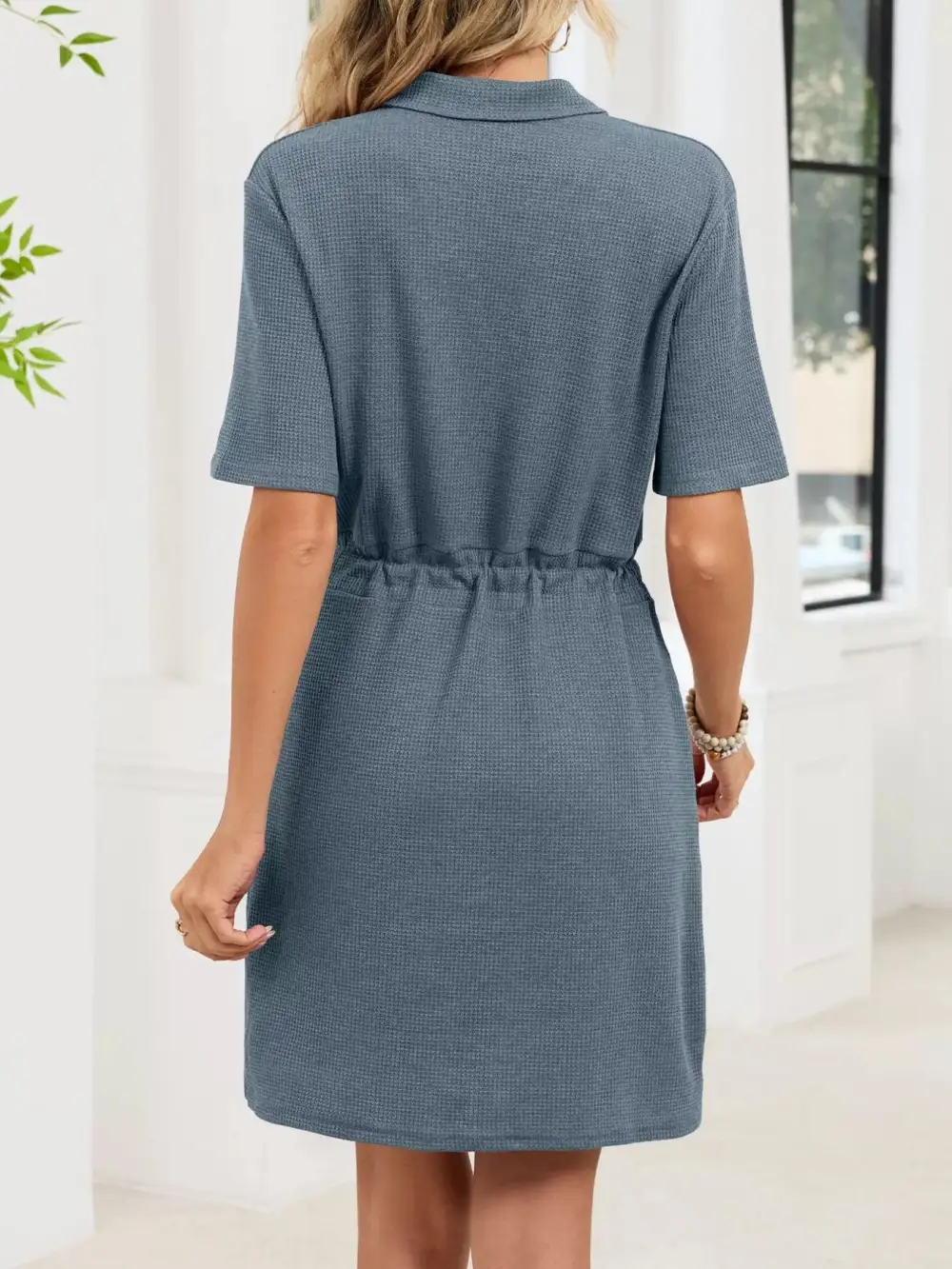 Knit Drawstring Sweater Dress