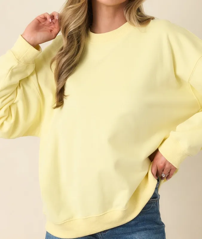 Yellow Graphic Crewneck Sweatshirt