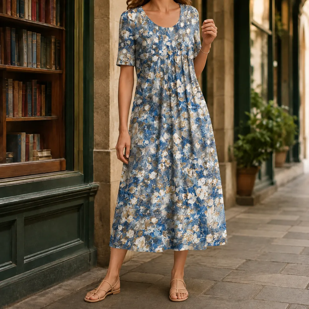 Refined Women's Pleated Midi Dress