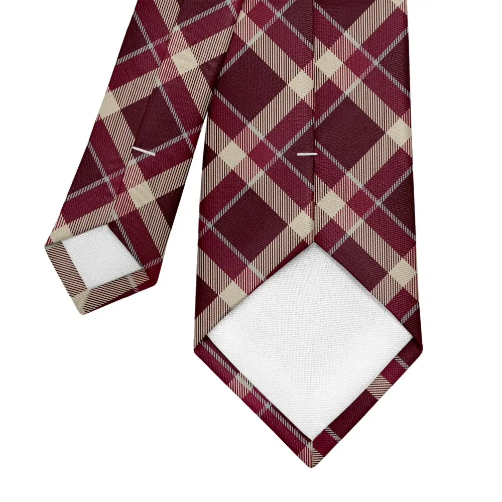 Refined Plaid Pattern Necktie