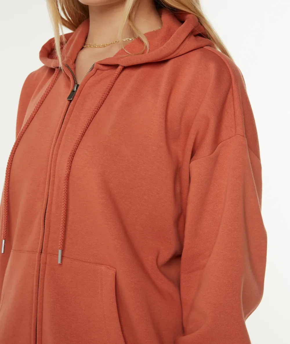 Women's Cartoon Patterned Zipper Hoodie