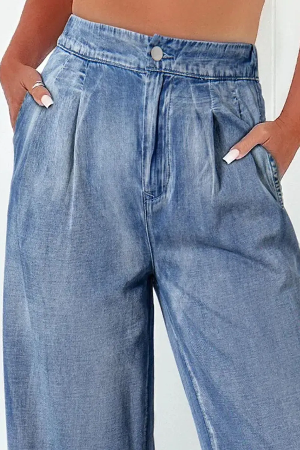 Round Neck Soft Denim Jeans