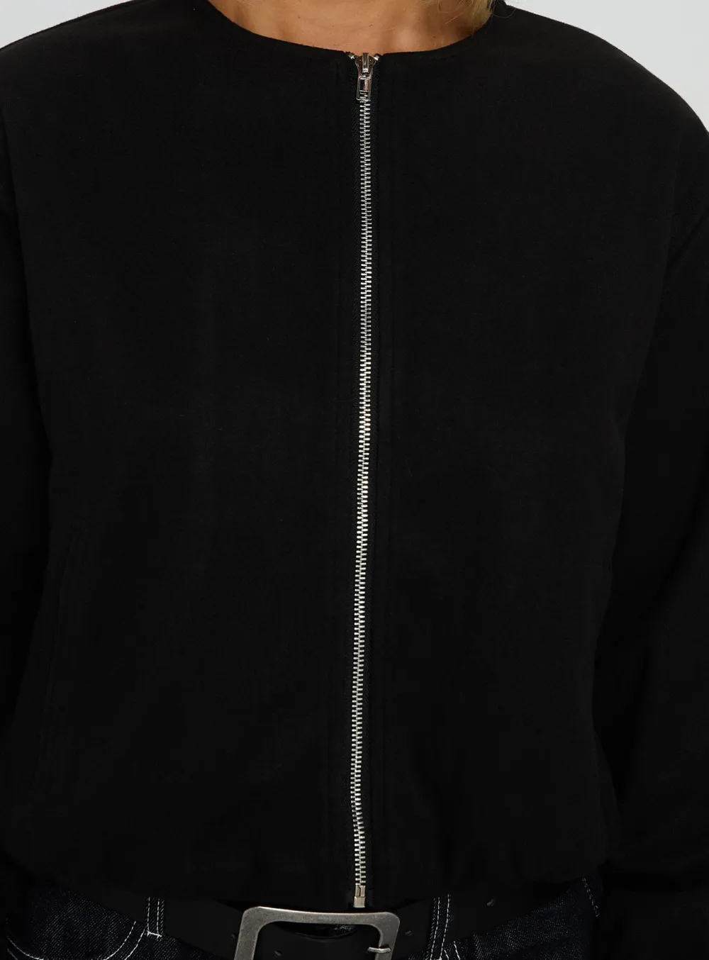 Women’s Easy Layer Faux Suede Bomber Jacket
