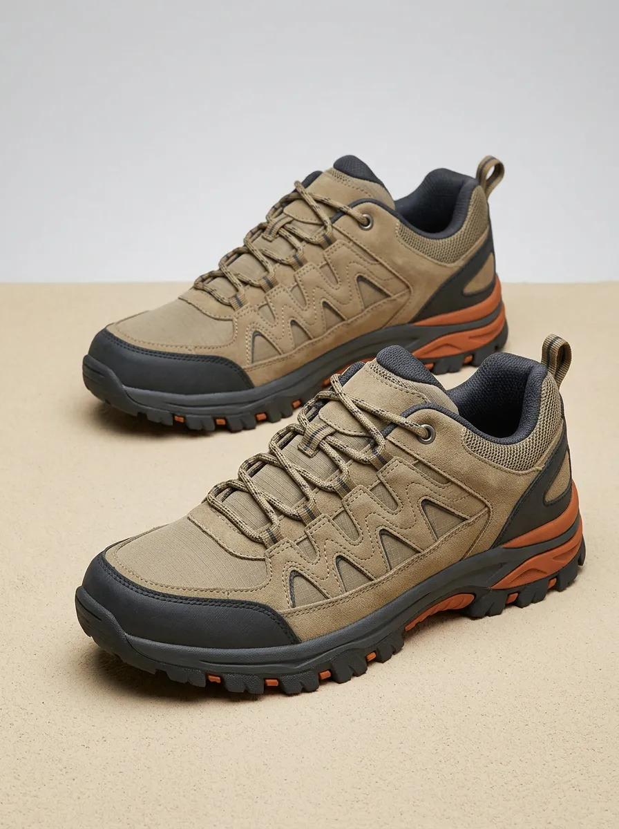 Men's Everyday Outdoor Hiking Suede Printed Trekking Shoes