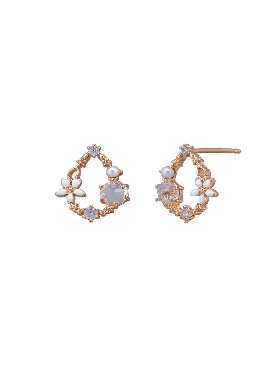 Teardrop Garden Stud Earrings