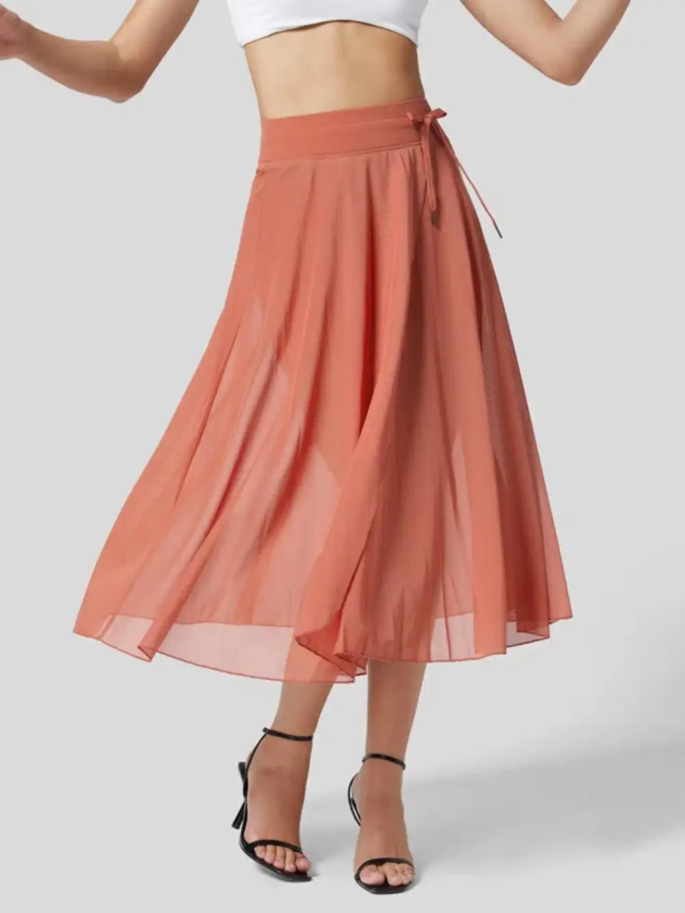Subtle Drawstring Pocket Detail Skirt