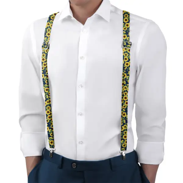 Sunflower Floral Pattern Suspenders