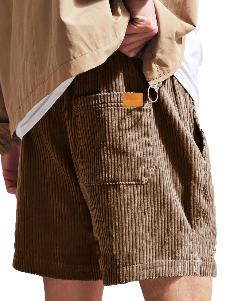 Roomy Corduroy Seamed Detail Shorts