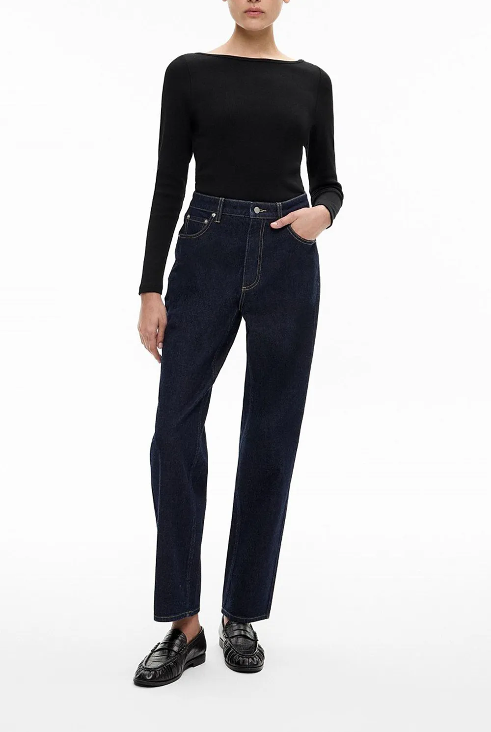 Retro Denim Long Pants