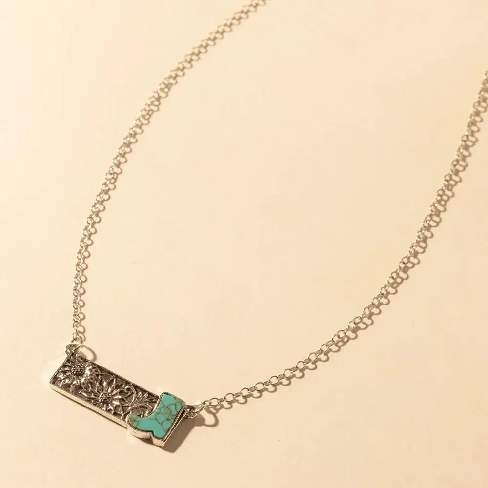 Boot Charm Western Inspired Necklace