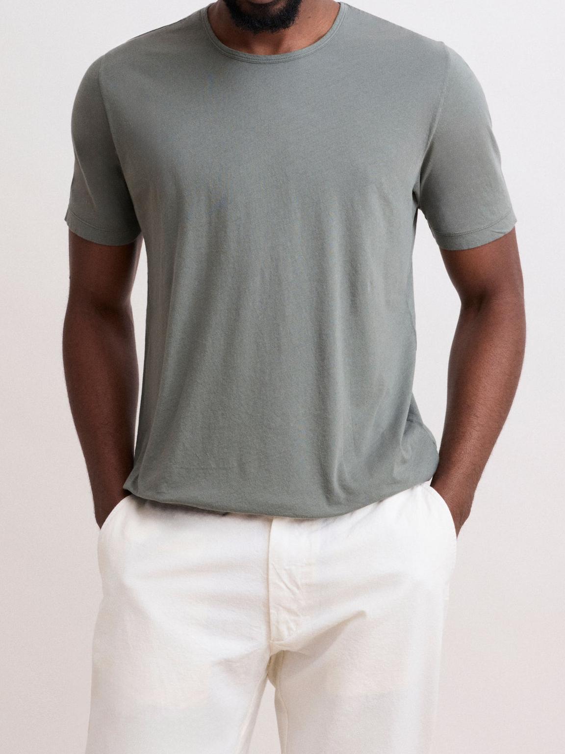 Comfortable Casual Breathable Daily Military Green T-Shirt