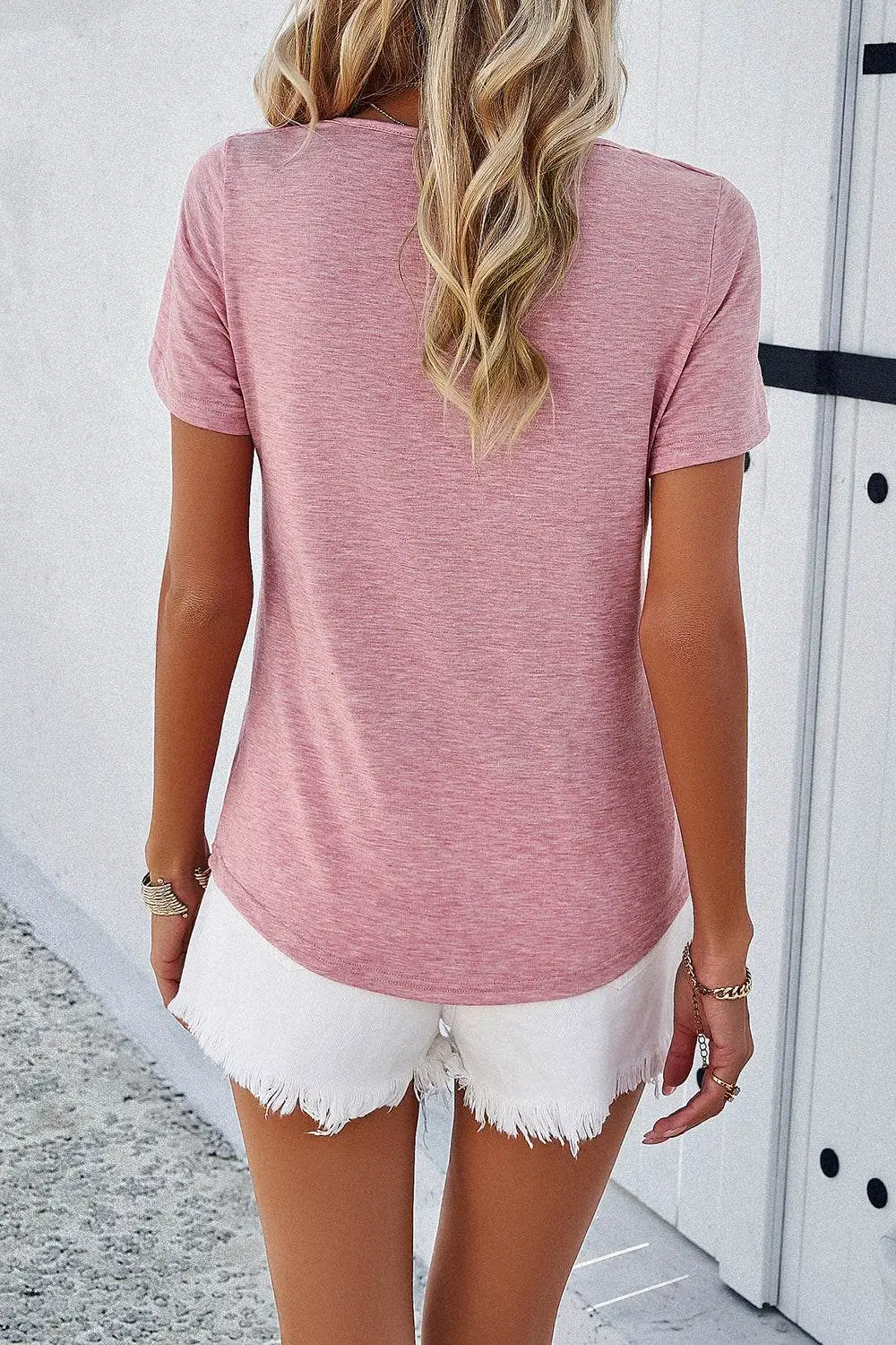 V Neck Short Sleeve T-Shirt