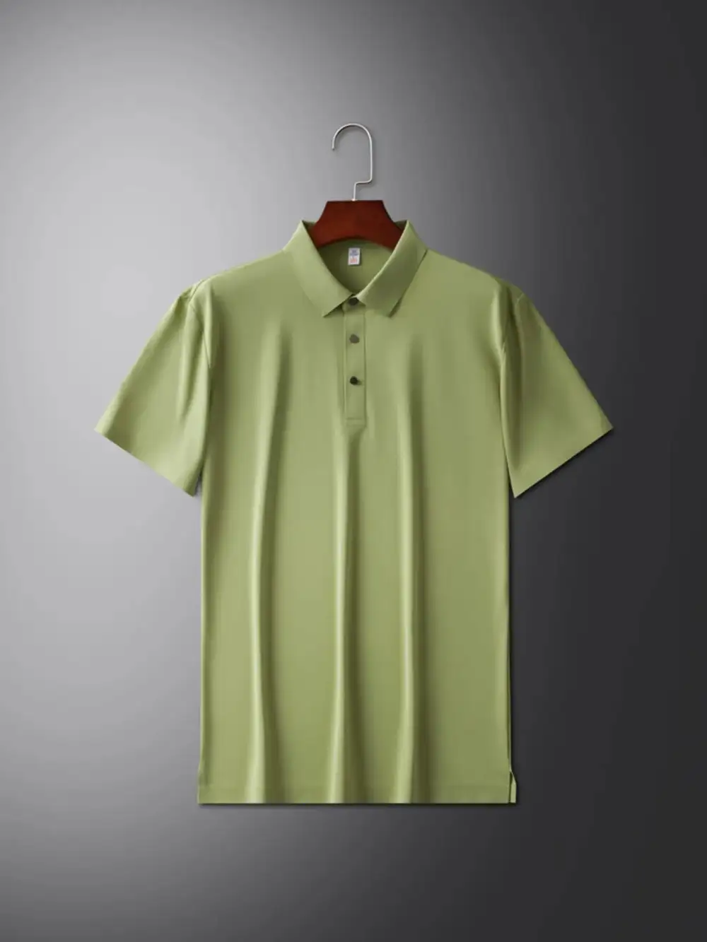Button Detail Short Sleeve Collared Polo Shirt