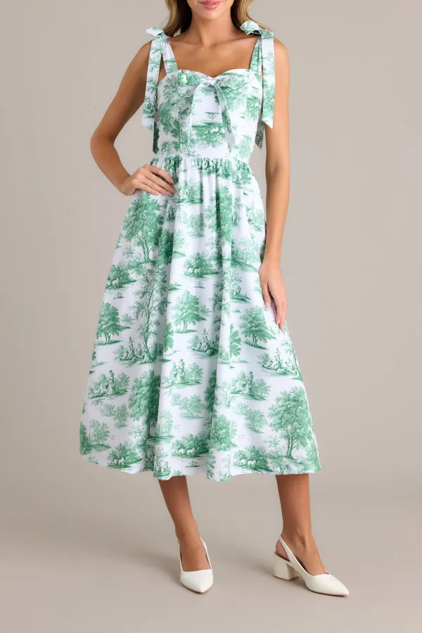 Bush Print Midi Dress