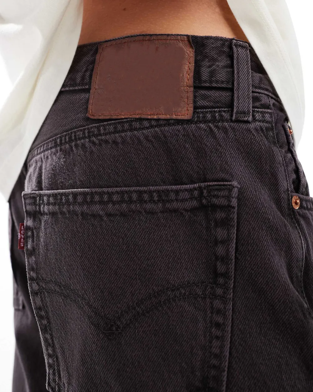 Loose Straight Fit Jeans In Washed Purple