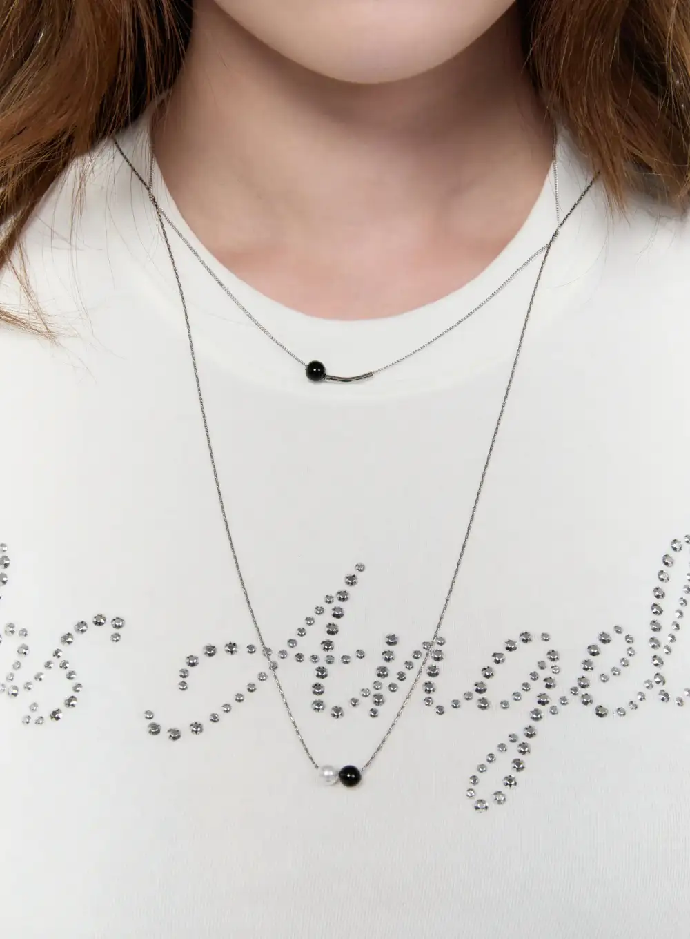 Faux Pearl Layered Necklace