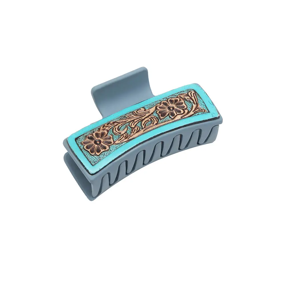 Bold Hand Tooled Hair Clip