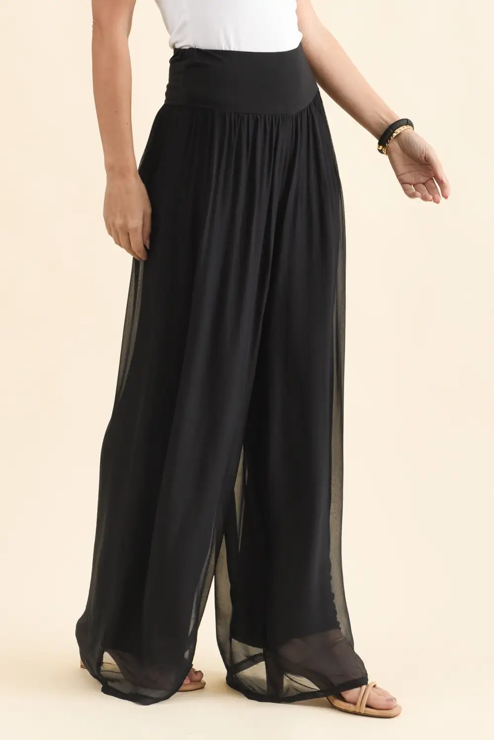 Viscose High Rise Pants