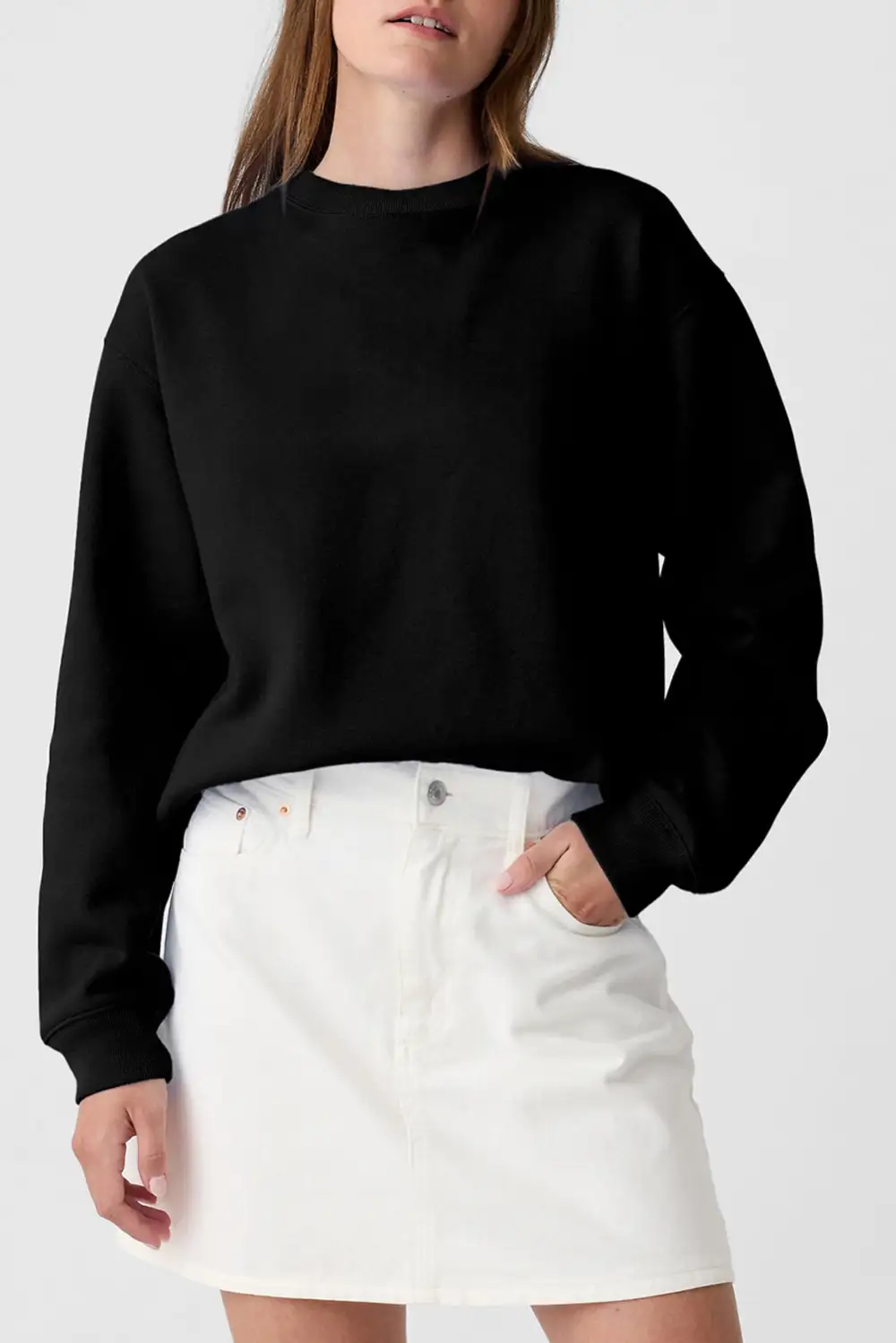 Weekend Drop Shoulder Crewneck Sweatshirt