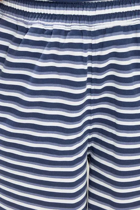 Blue Stripe T-Shirt & Shorts Co-ord