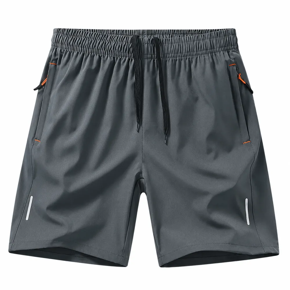 Men's 5-Pack Quick-Dry Slim-Fit Solid-Color Athletic Shorts