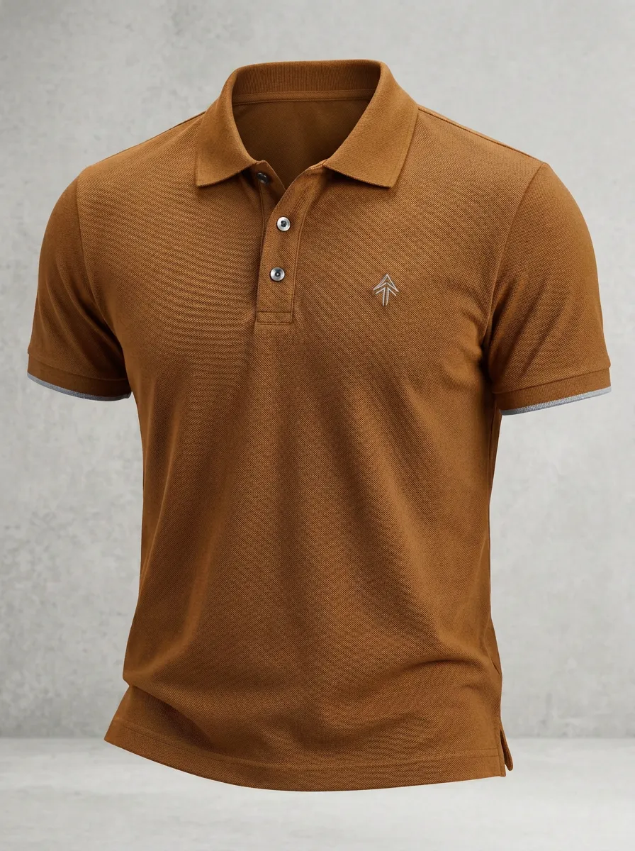 Refined Workwear-Style Men's Polo Shirt