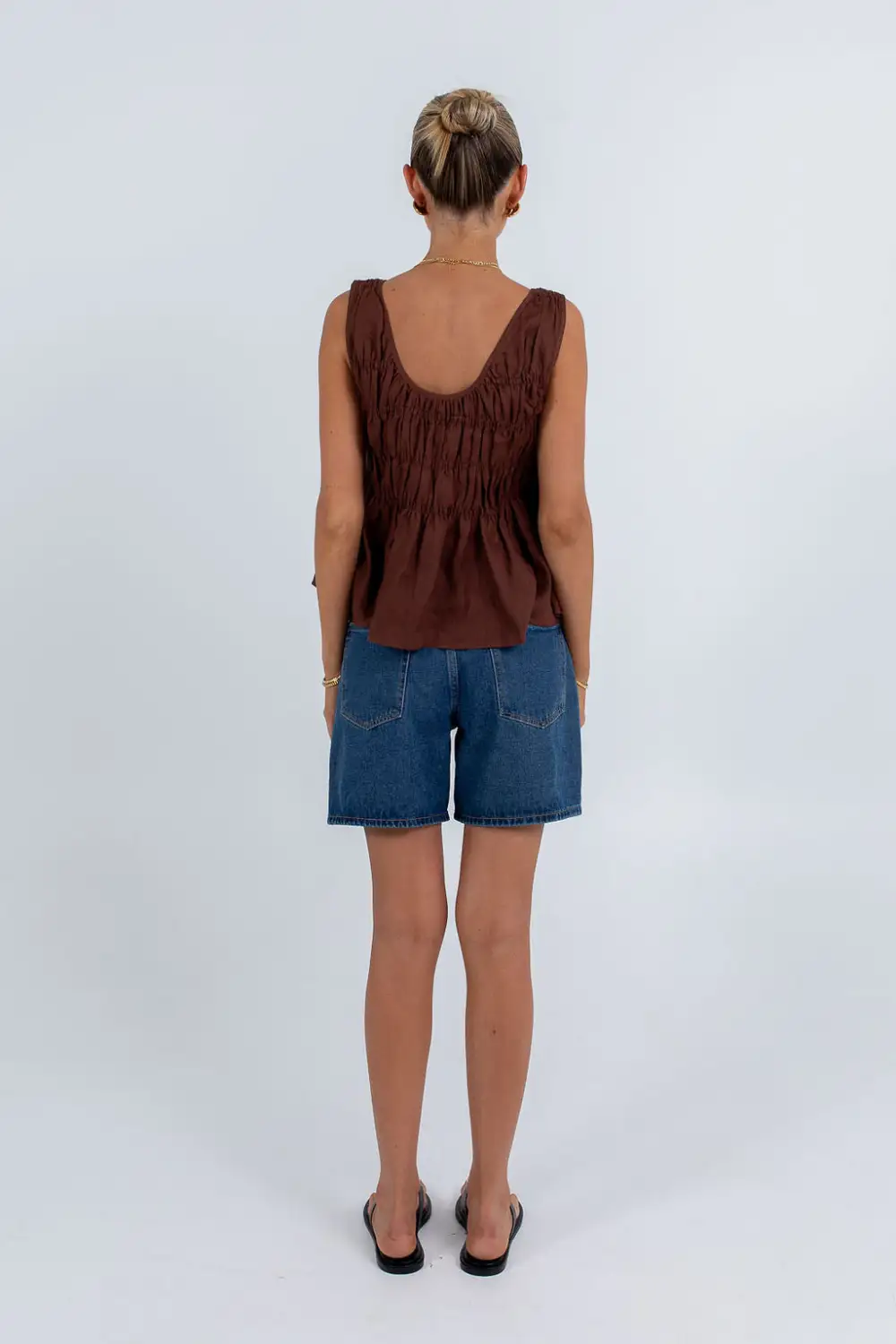 Linen Blend Sleeveless Top