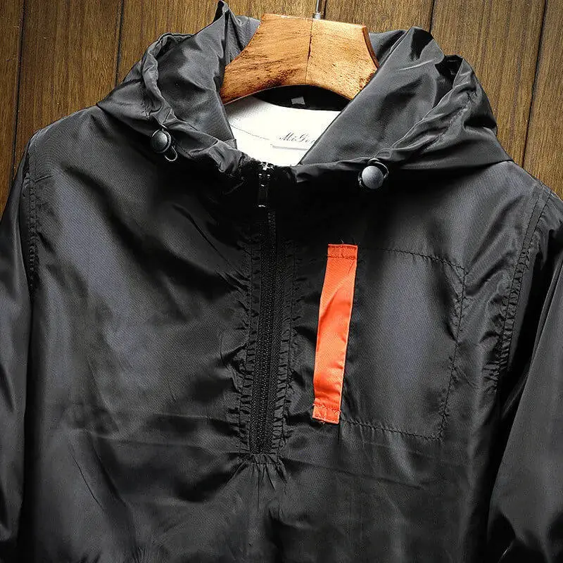 Outdoor Hooded Zip Front Lightweight Jacket