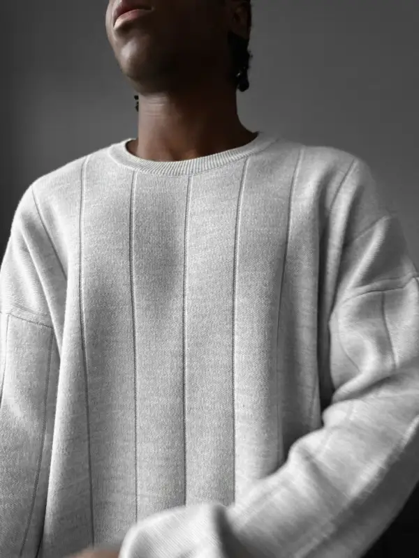 Minimal Relaxed Knit Sweatshirt