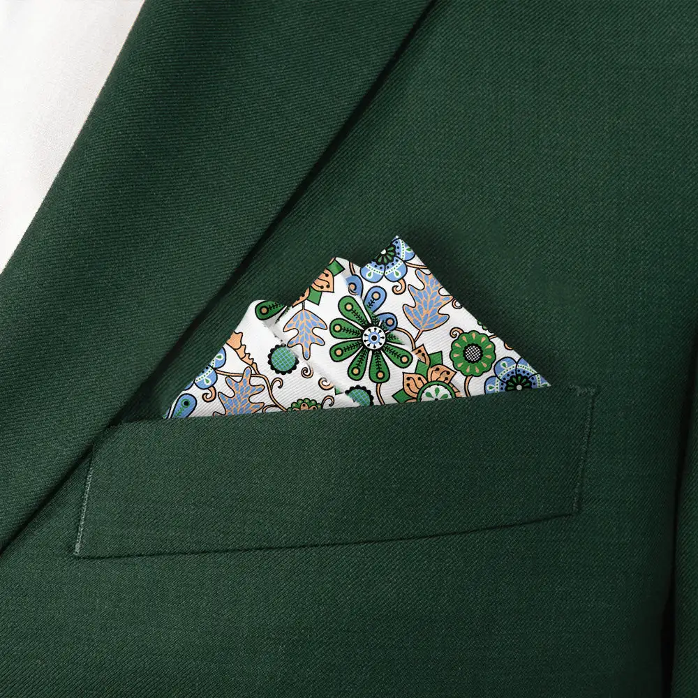 Elegant Refined Floral Pocket Square
