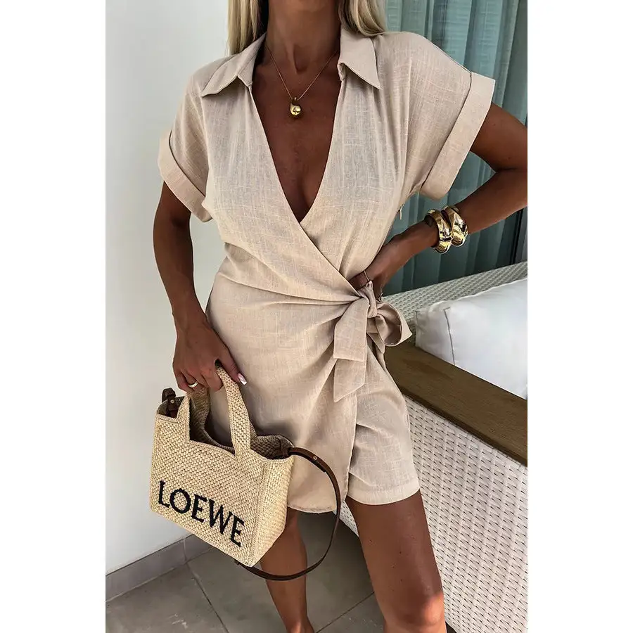 Sporty Utility Collared Casual Jumpsuit