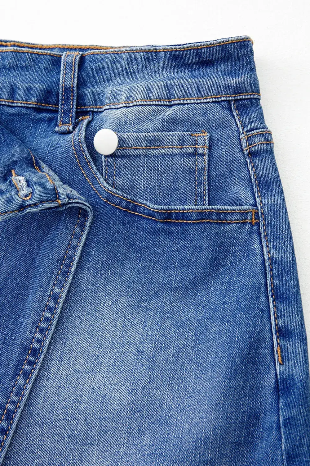 Loose Wrap Denim Skirt