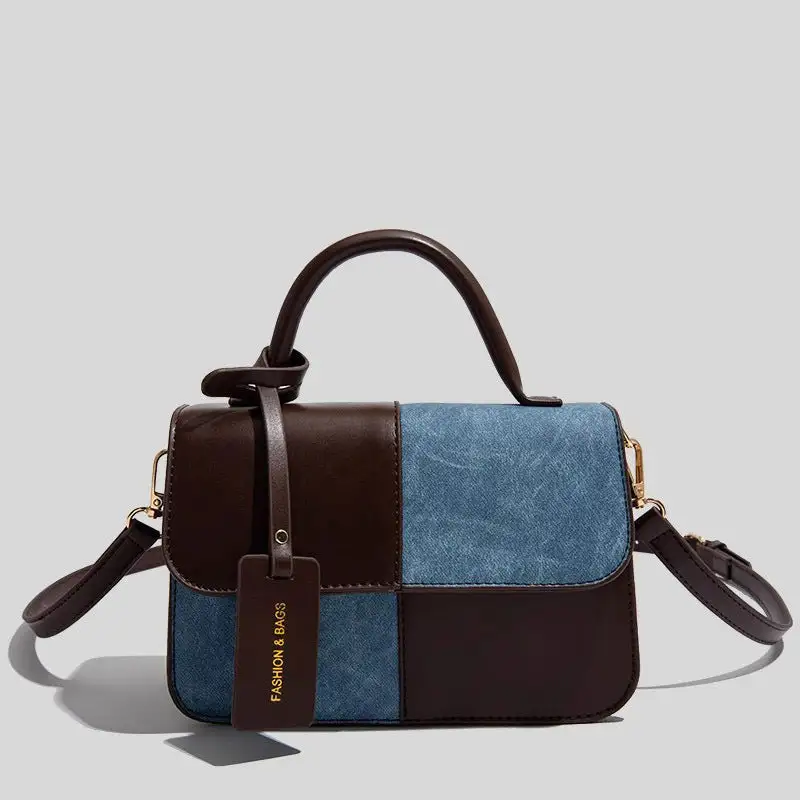Square Compact Textured Flap Crossbody Bag