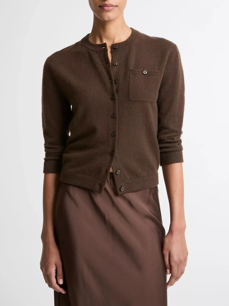 Chest Pocketed Button Cardigan