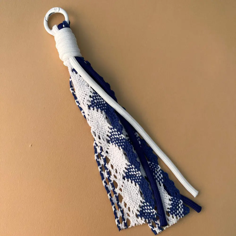 Diy Miu-style Bag Charm with Lace Tassel and Rope