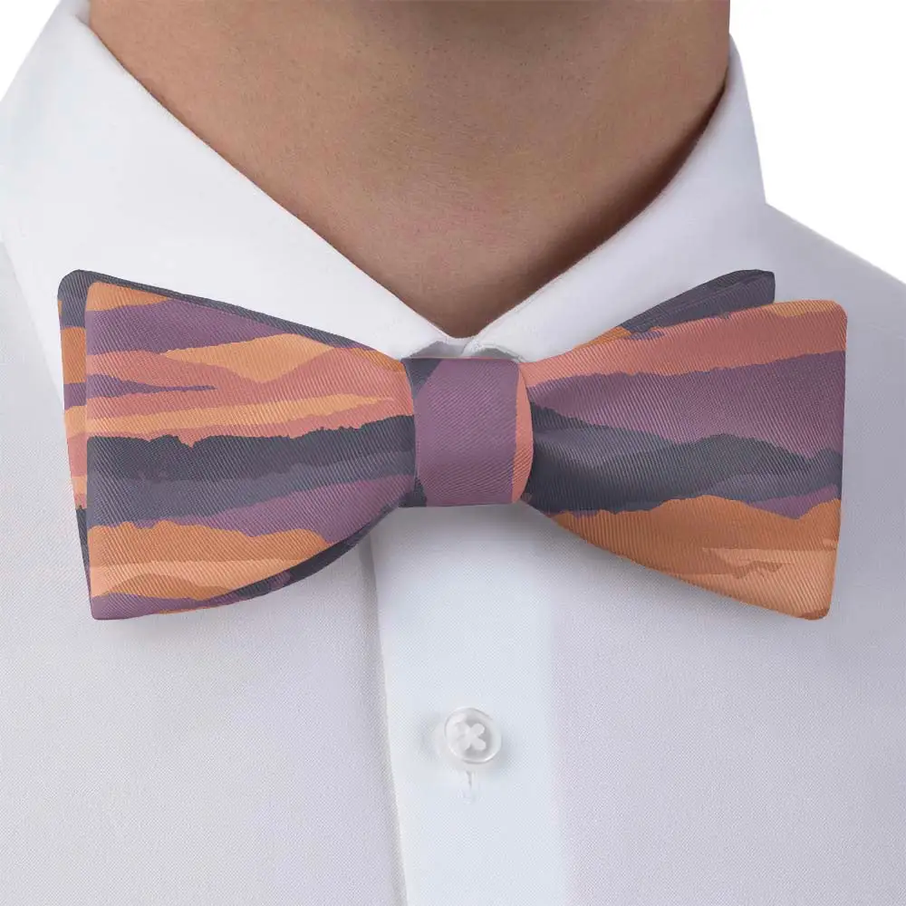 Mountain Sunset Pattern Bow Tie