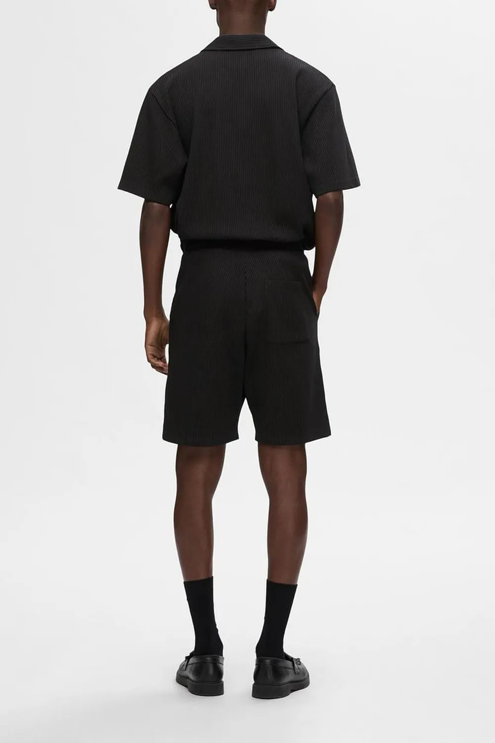 Casual Waffle Textured Co-ord Set Shorts