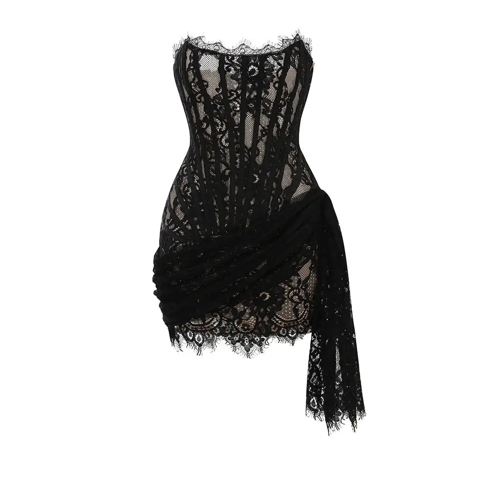 Corset Lace Mini Dress