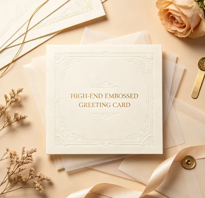 High-End Embossed Greeting Card