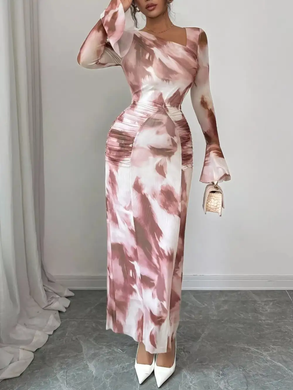 Easy Fit Long Sleeve Maxi Dress