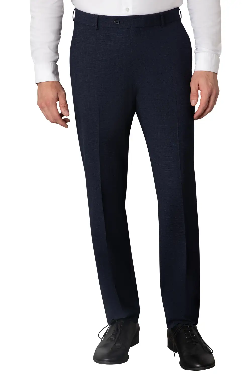 Smart Flat Front Regular Rise Traditional Fit Trousers