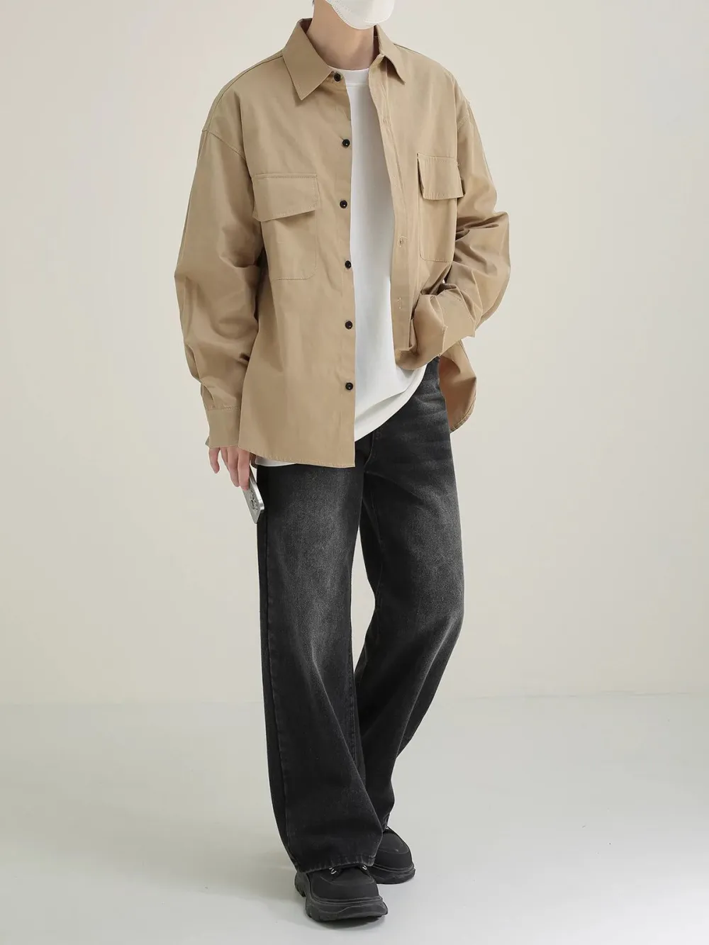 Flap Pocket Loose Shirt