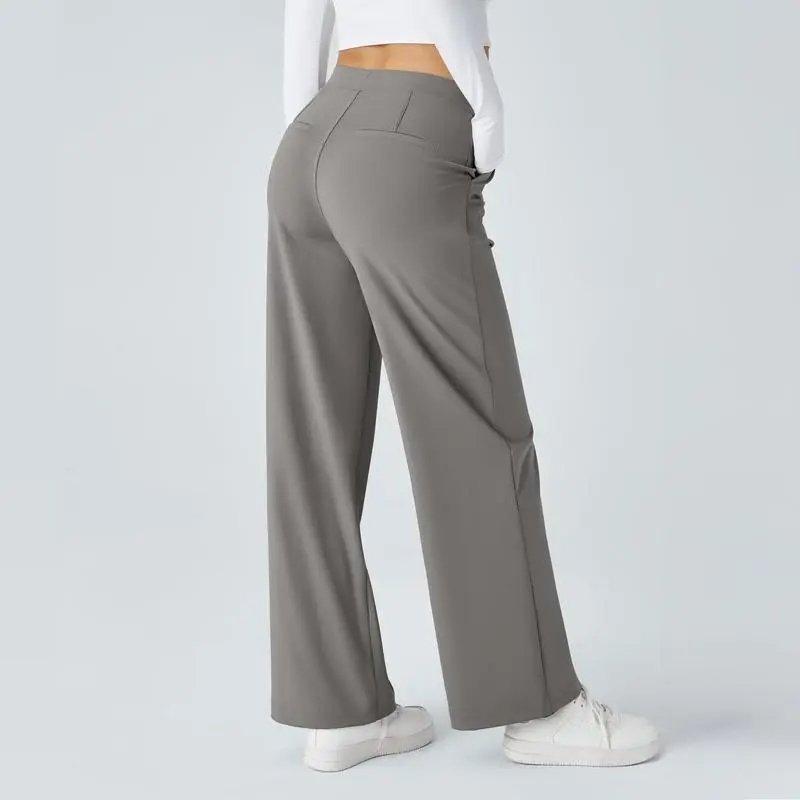 2026🔥  High Waisted Pocket Straight Leg Work Pants