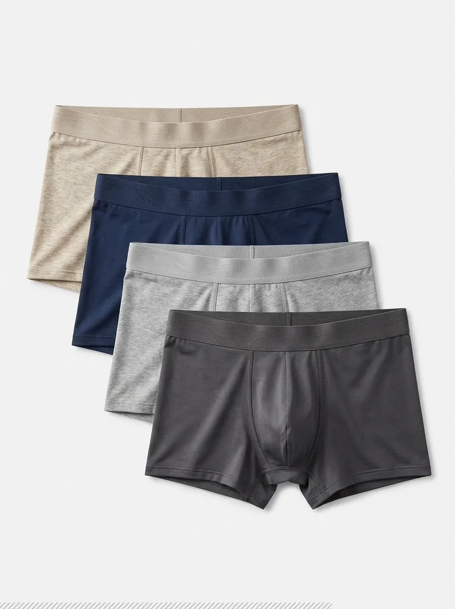 Men's Multi Pack Comfortable 4-Pack Boxer Briefs
