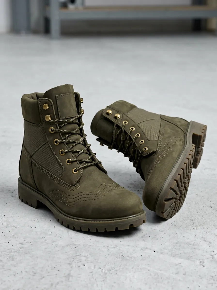 Unisex Tactical Military Style Lace-Up Work Boots